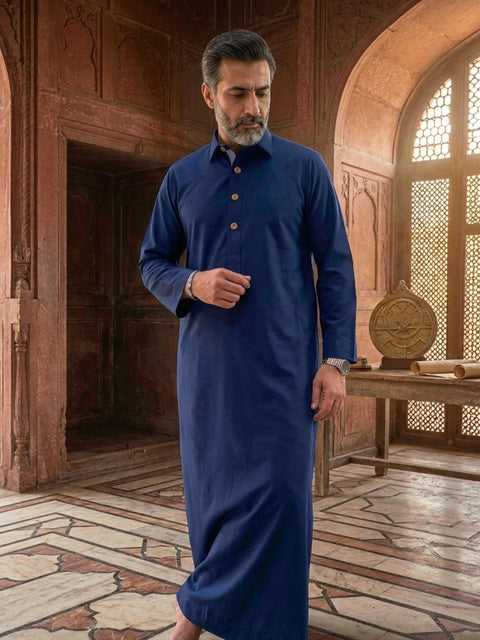 Navy Blue Premium Thobe & Jubba