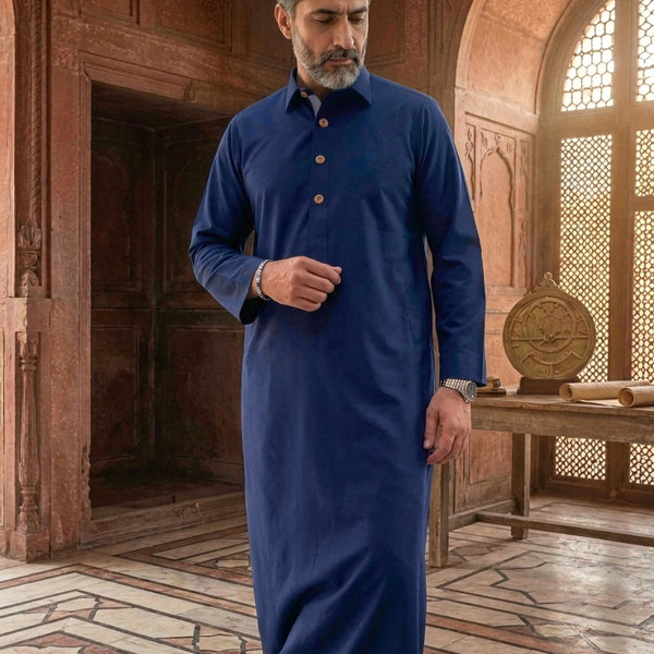 Navy Blue Premium Thobe & Jubba