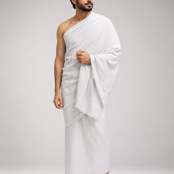 Premium White Cotton Ahraam for Hajj & Umrah | Soft & Comfortable