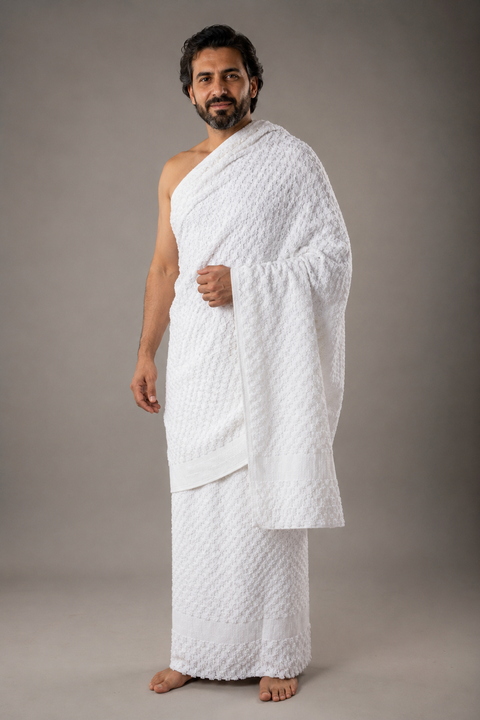Premium White Cotton Ahraam for Hajj & Umrah