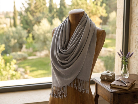 Premium Men’s Grey Shawl – Classic Elegance