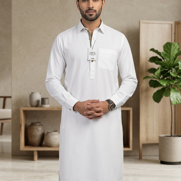 Premium Classic Off-White Shalwar Kameez