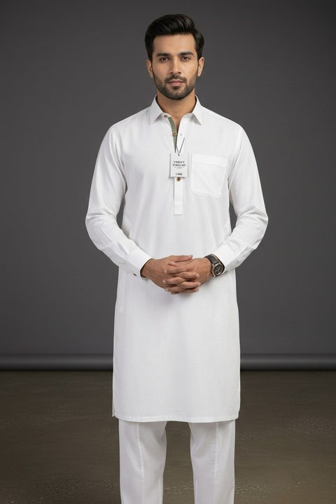 Premium Classic Off-White Shalwar Kameez