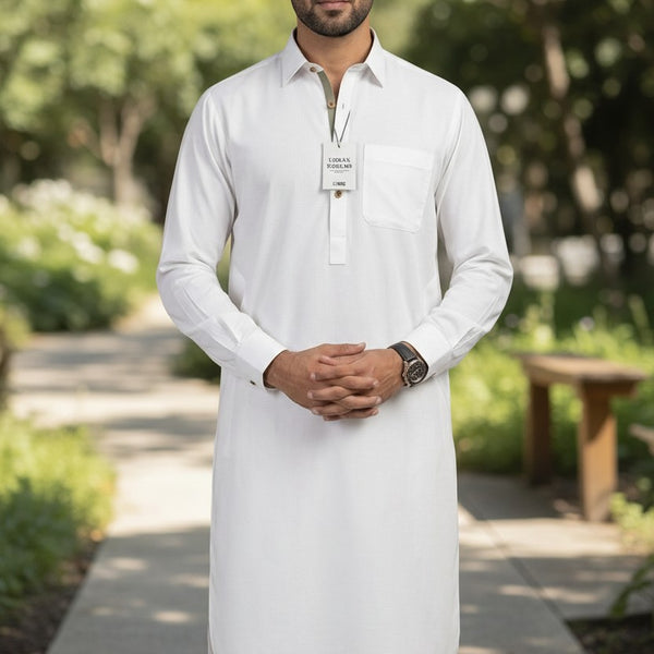 Premium Classic Off-White Shalwar Kameez