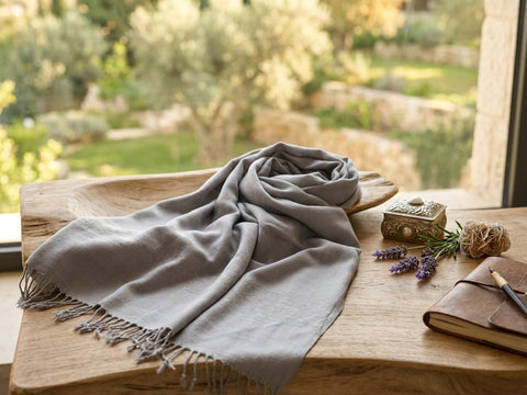 Premium Men’s Grey Shawl – Classic Elegance