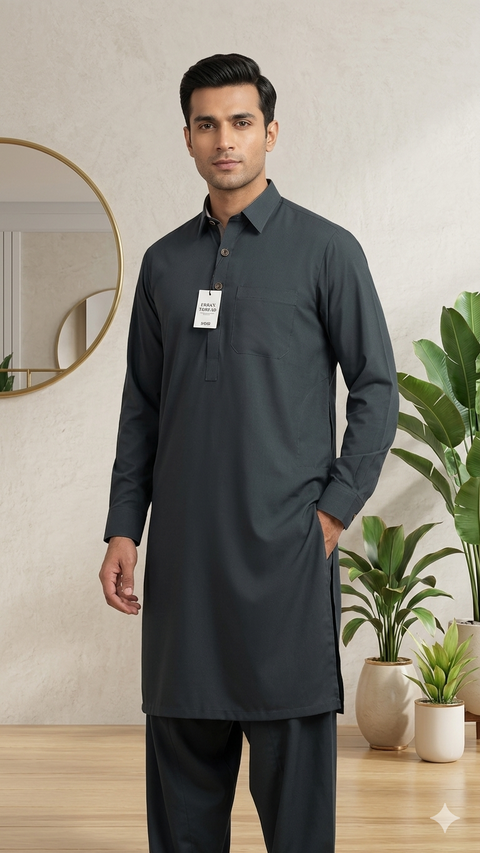 Premium Classic Charcoal Shalwar Kameez