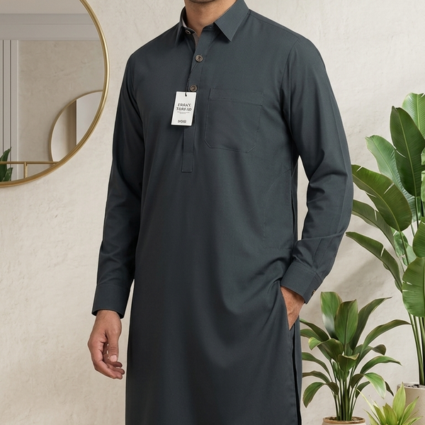 Premium Classic Charcoal Shalwar Kameez