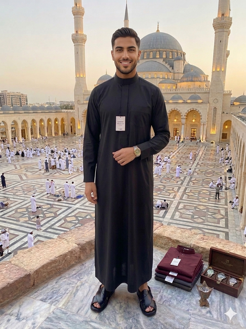 Classic Black Thobe & Jubba