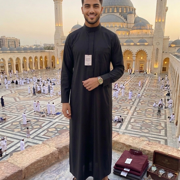 Classic Black Thobe & Jubba