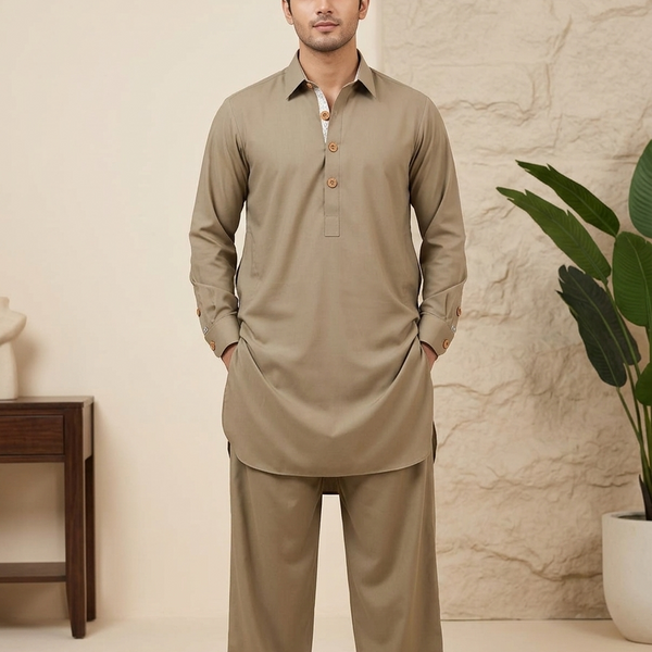 Men's Premium Kurta Pajama | Olive Green Occasion Wear