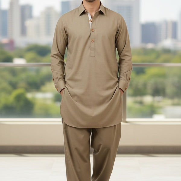 Men's Premium Kurta Pajama | Olive Green Occasion Wear
