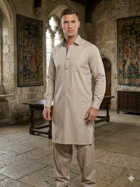 Beige Premium Shalwar Kameez