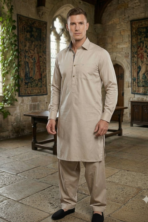 Beige Premium Shalwar Kameez