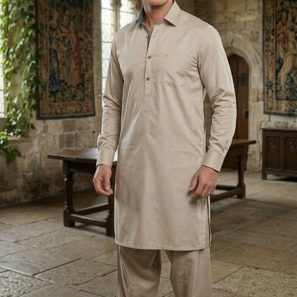 Beige Premium Shalwar Kameez