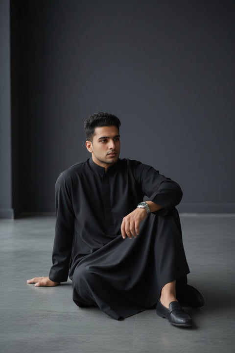 Classic Black Thobe & Jubba