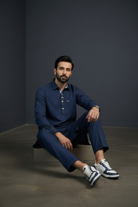 Navy Blue Men’s Shalwar Kameez