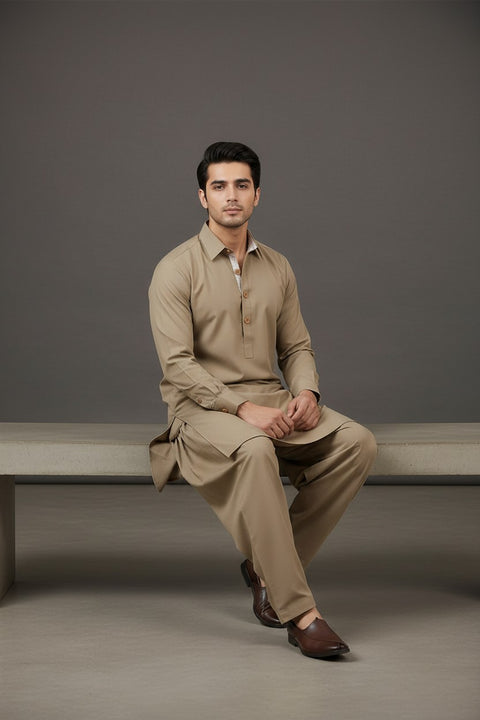 Men's Premium Kurta Pajama | Olive Green Occasion Wear
