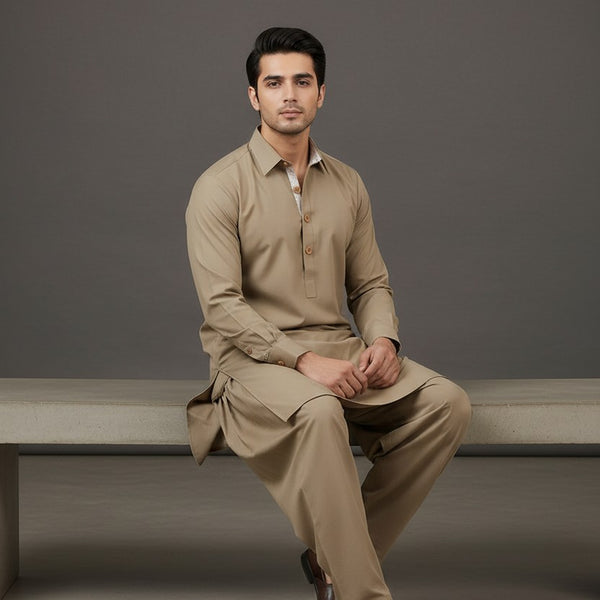 Men's Premium Kurta Pajama | Olive Green Occasion Wear