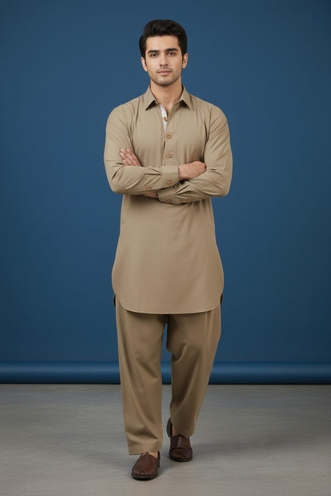 Men's Premium Kurta Pajama | Olive Green Occasion Wear